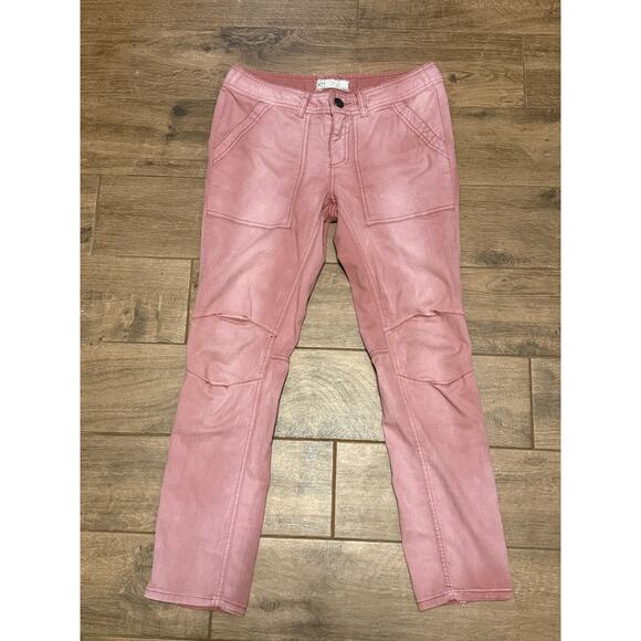 Free People Ladies Size 28 Red Wine Utility Pants - Picture 3 of 5